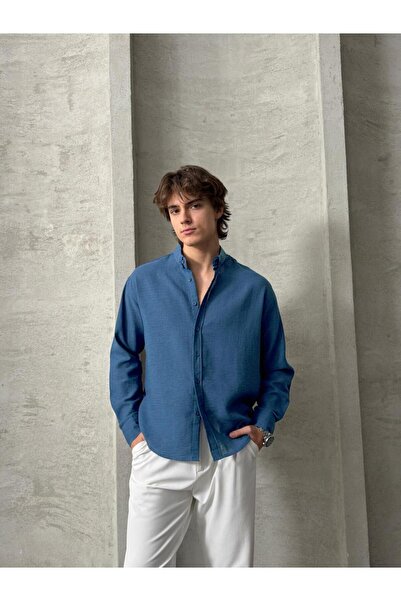 HYMAN Pánská plátěná košile oversize střihu