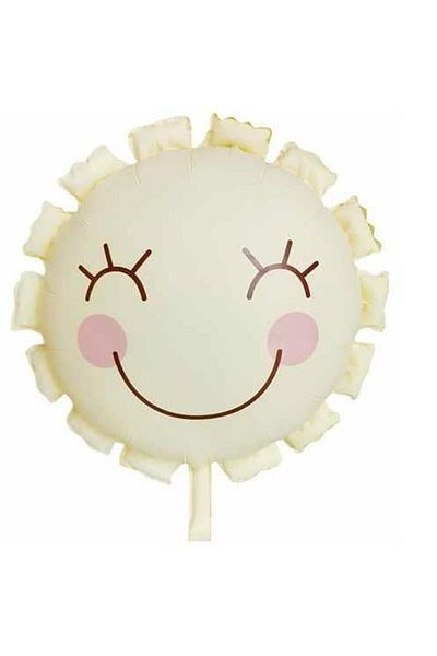 partidolu Smiling Face Retro Sun Shaped Foil Balloon 23X47 cm 1 Piece Hawaiian