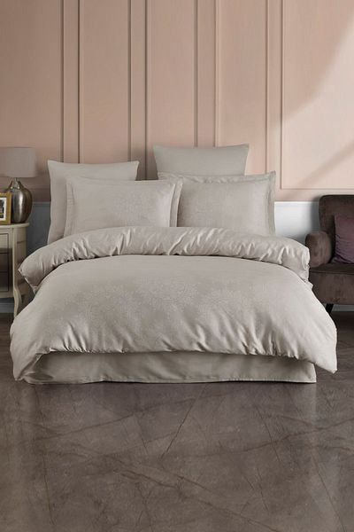 VAROL Liyosel Jacquard Duvet Cover Set Single - Nothingham Stone
