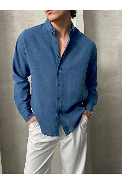 HYMAN Pánská plátěná košile oversize střihu