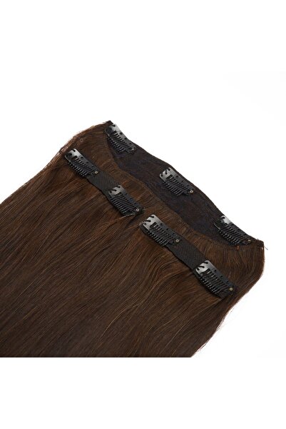 Saç Peruk Dünyası YARIM AY 3 PARÇA GERÇEK SAÇ KOYU KAHVE 150gr. 70cm