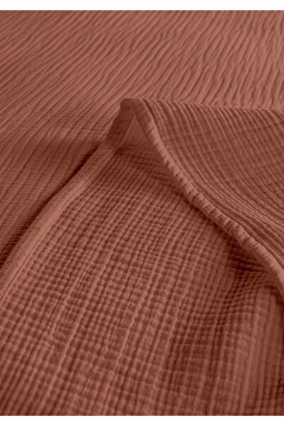 Evim 100% Natural Cotton 4 Layer Muslin Luxury Single Pique Set Light Tile 160X230Cm