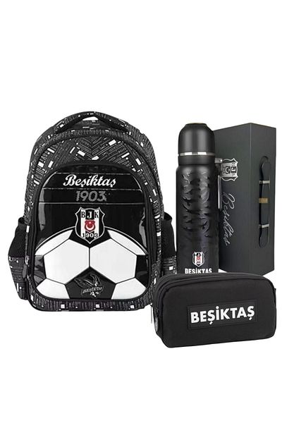 Beşiktaş School Backpack, Licensed Double Eyed Pen Bag
