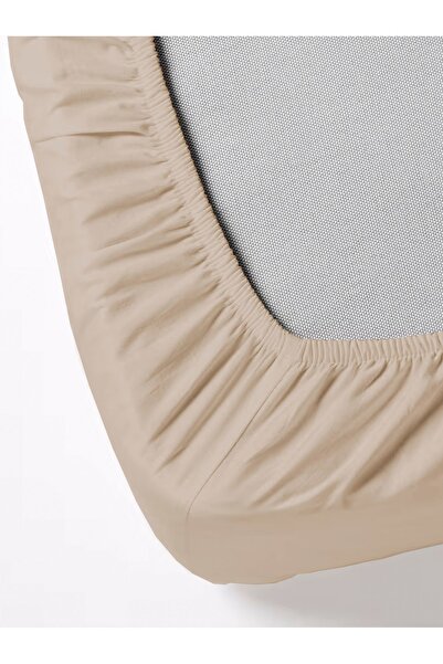 Shopyteks Dark Beige Cotton Fitted Sheet Set – 100X200 | Antibacterial & Comfortable