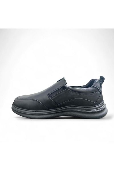 Bulldozer Men's Nubuck Leather Comfort Casual Shoes 251102 - Black - 43