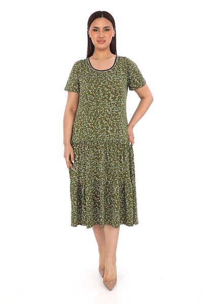 KARAMEŞE Women's Micro Fabric Flower Patterned Dress