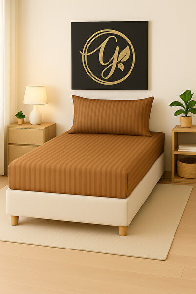 Gasel Home Single Satin Elastic Crossbody Set - 100x200 & 120x200