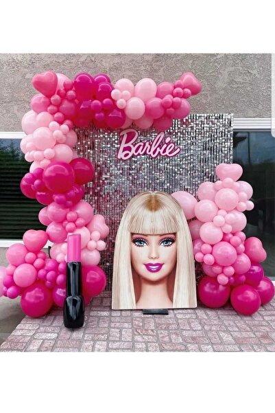 GOLDCENTER Pembe Tema Konsept Uyumlu Balon Zinciri Seti Fusya Ve Pembe Pastel...