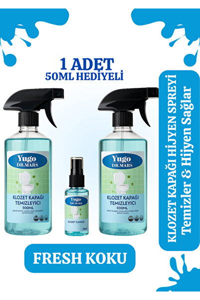 YUGODRMARS Klozet Kapağı Temizleyici Yüzey Dezenfektan Sprey Hijyen 500ml ( 2...