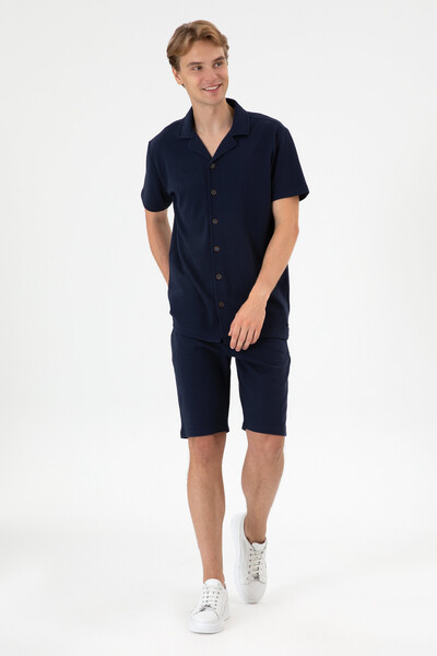 U.S. Polo Assn. Erkek Lacivert Örme Şort 50306964-VR033