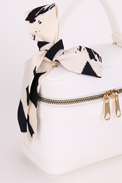 NOTHING Women's White Rectangular Form Cross Strap Hand and Shoulder Bag Melina