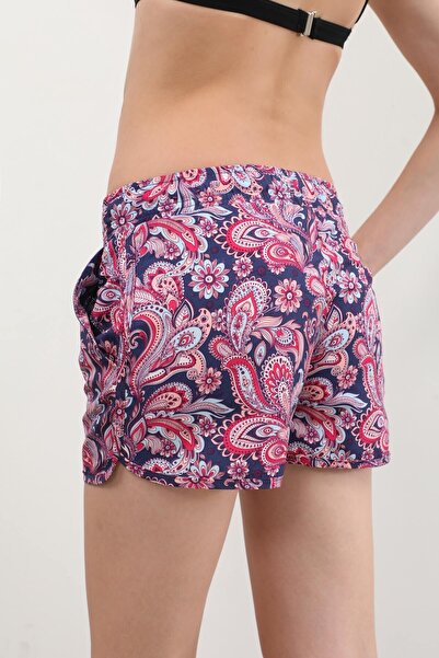 MARKAPIA WOMAN Γυναικείο μαγιό με έθνικ σχέδιο - με κορδόνια και τσέπες