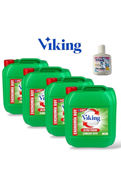 Viking Ultra Yoğun Çamaşır Suyu Ada 4 X 3.5 Kg + Sıvı Cep Sabunu