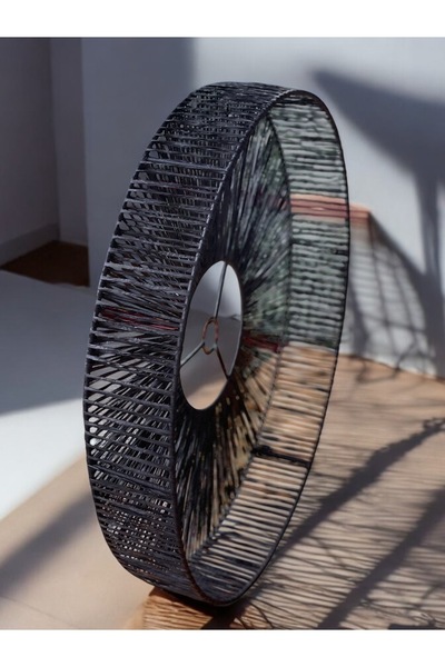 MDZN Kara Kedi 65x65cm Bohem Avize Rüstik Avize Jüt Avize Doğal Avize Hasır Avize Tavan Aydınlatması