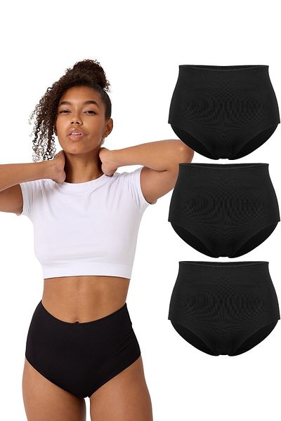 FOREVER MORE 3-Piece Laser Cut High Waist Bato Slip Panties Ghost Panties