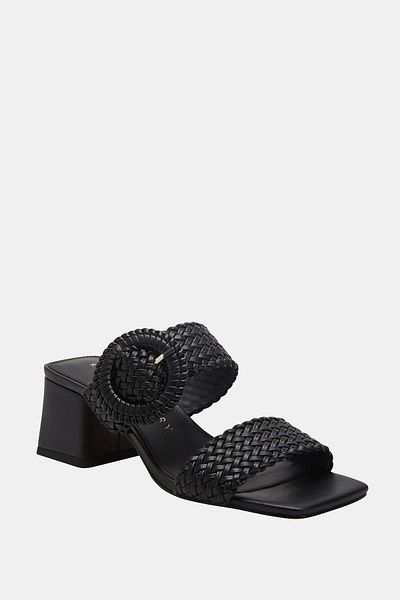 Katy Perry Gemm Woven Black Women's Heeled Slippers