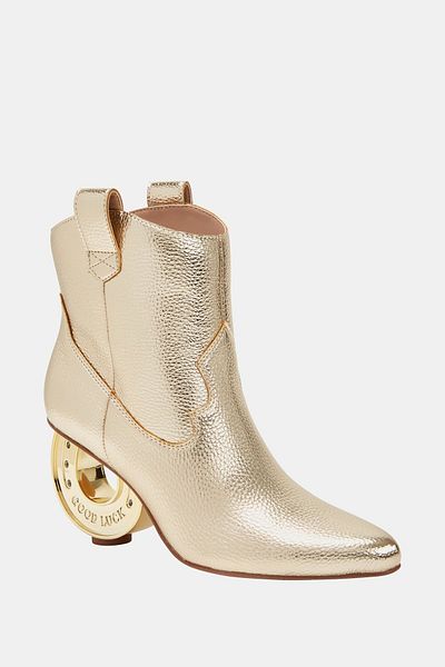 Katy Perry Horshoee Women's - Champagne Horseshoe Heeled Boots