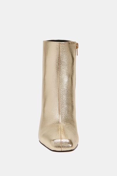 Katy Perry Women's Champagne Heeled Hollow Design Boots