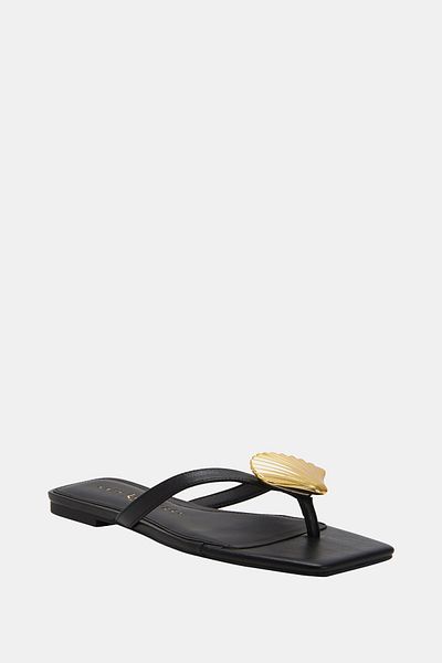 Katy Perry Camie Shell Black Stone Women's Slippers