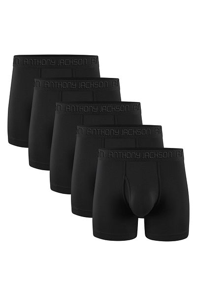 ANTHONY JACKSON Lycra 5-Piece Box Premium Long Leg Men's Boxer Shadowline