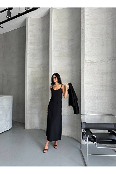 vesantia Women's Black Premium Modal Fabric Shirt Long Dress Suit