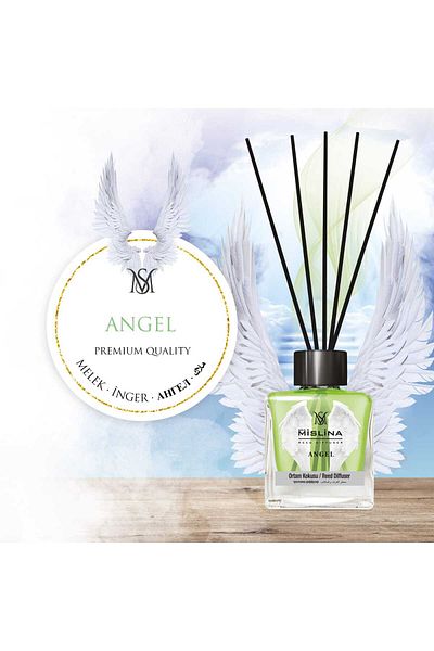 Mislina Set of 3 Aroma Diffusers with Reeds – Angel, Gum, Ocean – Premium Room Air Freshener