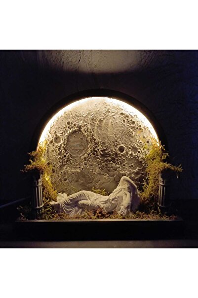 FORTE DESING Ay Işığında Düşler Antik Ruh Led Gece Lambası - Geriye Akış Tüts...