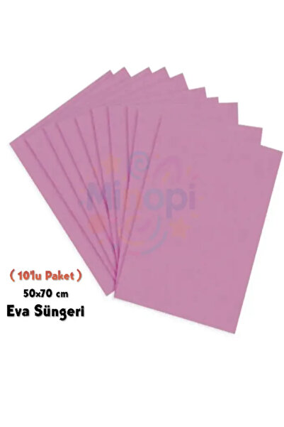 Minopi Pembe Renkli Eva Süngeri 50x70 Cm 10'lu Paket 1.5 Mm