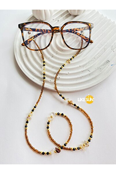 LiKESUN حبل نظارات نسائي بتصميم خفيف (قلادة مزدوجة التغليف) 70 سم