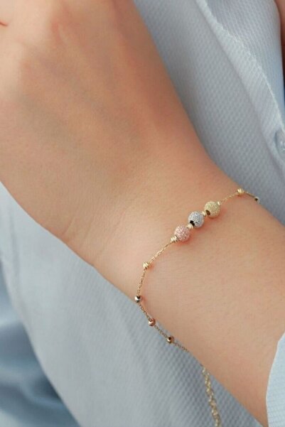 Silvano Jewelry 925 Ayar 3 Renkli Dorika Gümüş Bileklik