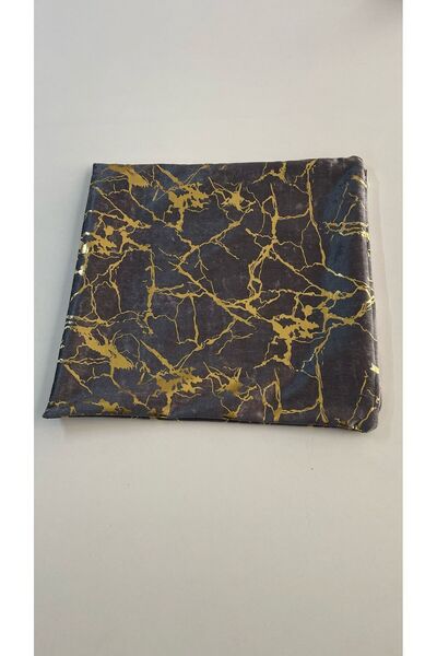 Tekstilsa Ιταλική βελούδινη σκούρα γκρι μαξιλαροθήκη με χρυσό φύλλο επιχρυσωμ...