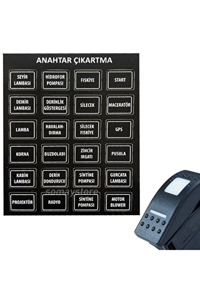 SomayStore Tekne Carling Switch Anahtar Çıkartma Türkçe