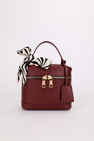 NOTHING Women's Burgundy Rectangular Form Cross Strap Hand and Shoulder Bag Melina