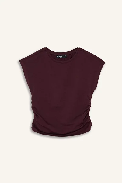 DeFacto تي شيرت Cool Fitted Crew Neck Basic Plain Modal بأكمام قصيرة F5187AX25SM