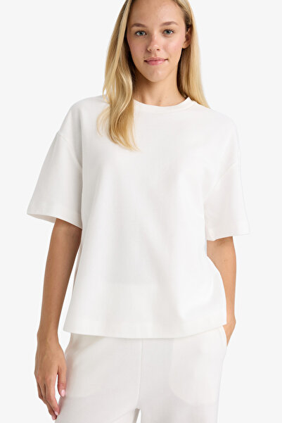 DeFacto Μπλουζάκι με κοντό μανίκι Relax Fit Crew Neck Basic C7630AX24AU