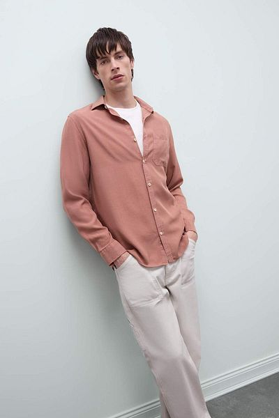 DeFacto Regular Fit Basic Plain Long Sleeve Shirt B2907Ax25Sp
