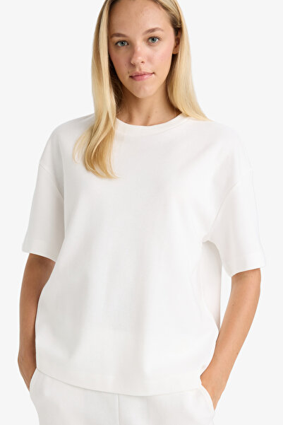 DeFacto Μπλουζάκι με κοντό μανίκι Relax Fit Crew Neck Basic C7630AX24AU