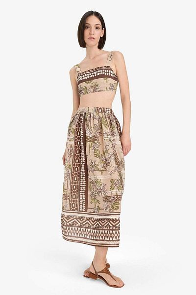 DeFacto Regular Fit Patterned Beach Maxi Skirt-Fall in Love F5487Ax25Hs