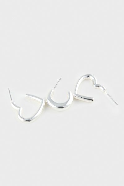 DeFacto Women's 6-Piece Silver Earrings F5965Axns