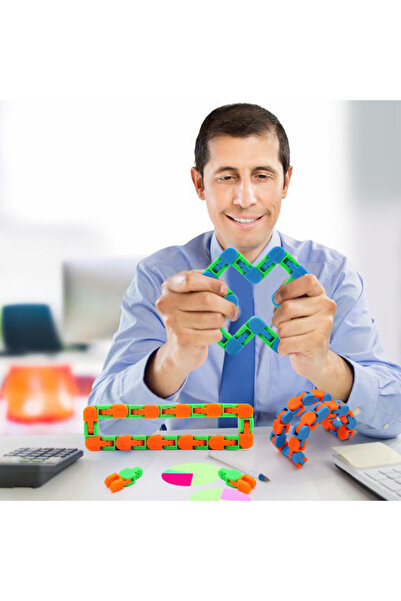 Generic ألعاب فيدجيت Wacky Tracks Click and Snap من 9 قطع