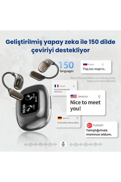 LİNGVO Simultane Tercüme Çeviri Kulaklığı 150 Dil Desteği - Doğal Çift Yönlü ...