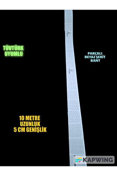 opersan 10 Metre Parçalı Beyaz Şerit Reflektör Bant