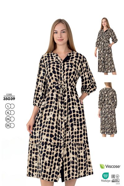 Juliet Deluxe Women's Woven Viscose Fabric Patterned Dress 35039