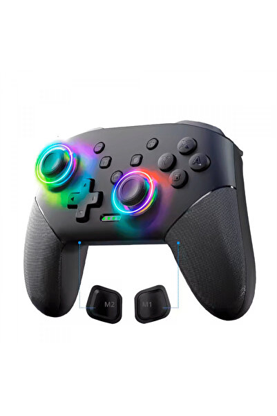 Hobimtek RGB Kablosuz Joystick Wireless Oyun Kolu PC/Switch/Oled İçin Oyun Ko...