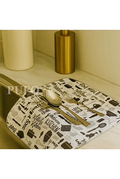 PUFO Kitchen absorbent textile kitchen towel for drying glasses and dishes, 50 cm