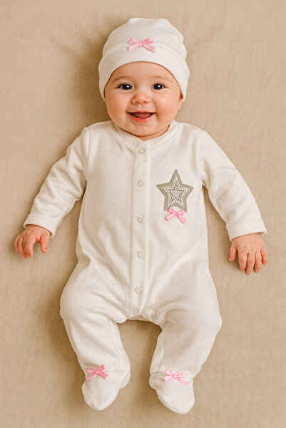 secilpelitonline 2 Li Bebek Tulumu Taş Detaylı