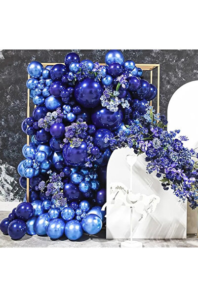 Işıltı Balon Dükkanı Mavi Aynalı Metalik Balon 10 adet – Şık ve Parlak Dekorasyon