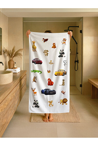 Talia Home Învățări de învățare cu animale pentru copii - prosop pentru plajă...