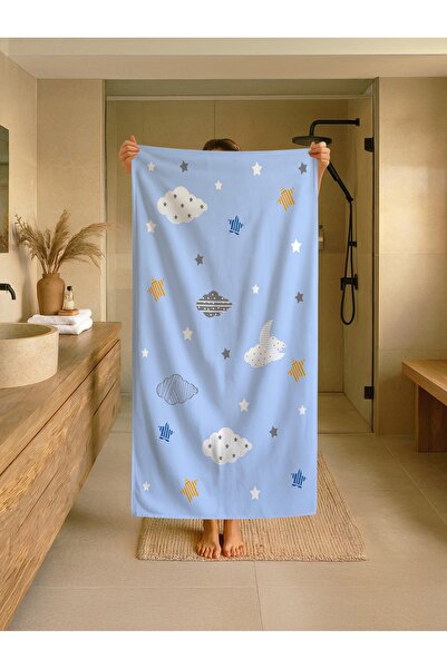 Talia Home Παιδική παραλία με σχέδια ουρανού - Πετσέτα θάλασσας-πισίνας TLAPH...