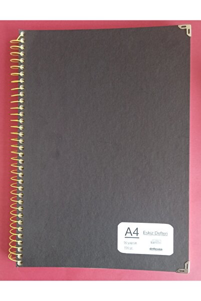 DEFTERSAN Caiet de schițe A4 Copertă rigidă neagră